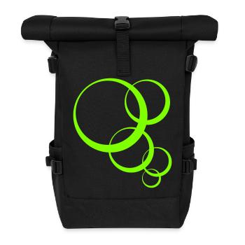 Bubbles - Roll Top Backpack - black - Front