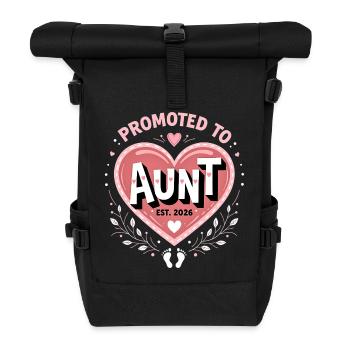 Tante 2026 Tante 2026 Befördert zu Tante 2026 - Rolltop Rucksack - Schwarz - Vorne