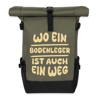 Flooring installers - Roll Top Backpack - olive/black - Front
