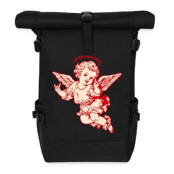 Rock Cherub – Engel mit Metal-Handzeichen - Rolltop Rucksack - Schwarz - Vorne