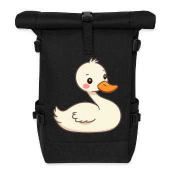 cygne - Sac à dos roll top - noir - Devant