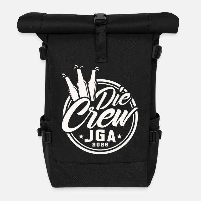 JGA 2026 Team Bräutigam Junggesellenabschied - Rolltop Rucksack - Schwarz
