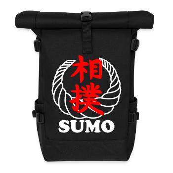 Sumo Kanji Martial Art Symbol - Roll Top Backpack - black - Front