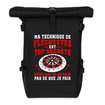 ma technique de fléchettes  - Sac à dos roll top - noir - Devant