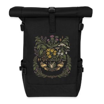 Naturheilkunde Botaniker - Rolltop Rucksack - Schwarz - Vorne