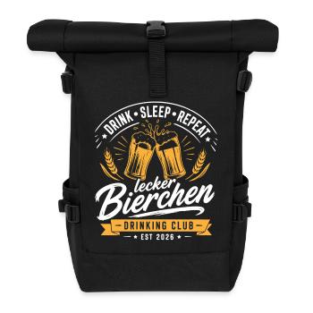 Lecker Bierchen Drinking Club Vatertag Bier Liebe - Rolltop Rucksack - Schwarz - Vorne