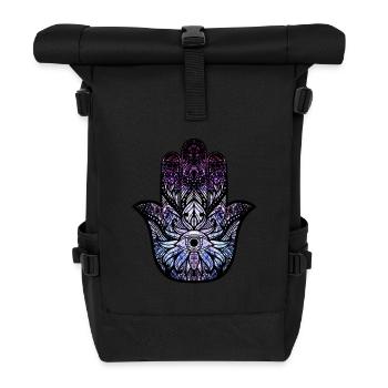 Cosmic Hamsa - Roll Top Backpack - black - Front