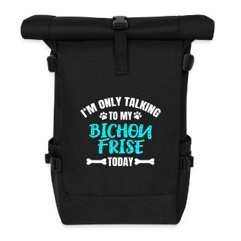 Bichon Frisé - Sac à dos roll top - noir - Devant