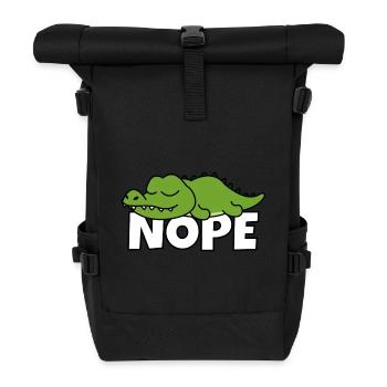 Lazy Crocodile - Roll Top Backpack - black - Front