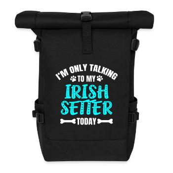 Setter irlandais - Sac à dos roll top - noir - Devant