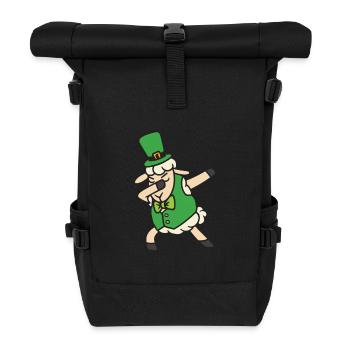 Schaf Dab Dabbing Tanz Hip Hop St Patricks Day - Rolltop Rucksack - Schwarz - Vorne