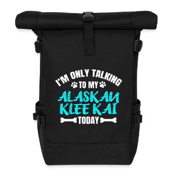 Alaskan Klee Kai Besitzer Besitzerin - Rolltop Rucksack - Schwarz - Vorne