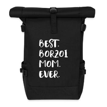 Borzoi Barsoi Barzaia Russischer Windhund - Rolltop Rucksack - Schwarz - Vorne