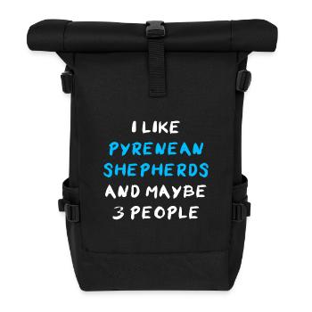 Pyrenean Shepherd Berger des Pyrénées - Roll Top Backpack - black - Front
