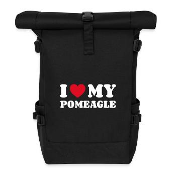I Love My Pomeagle - Rolltop Rucksack - Schwarz - Vorne