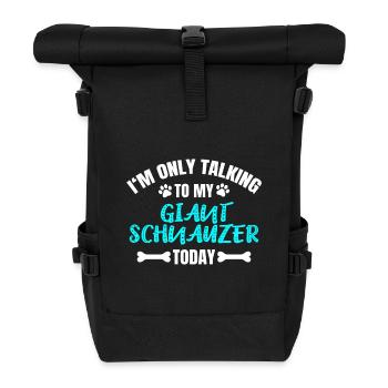 Giant Schnauzer Riesenschnauzer - Rolltop Rucksack - Schwarz - Vorne