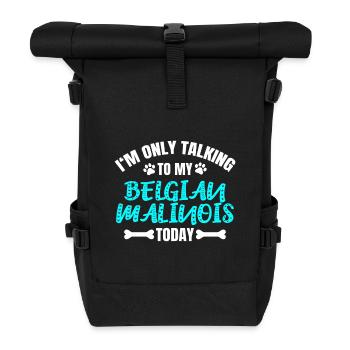 Belgian Malinois - Roll Top Backpack - black - Front