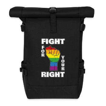 Luttez pour votre droit contre l’homophobie - Sac à dos roll top - noir - Devant