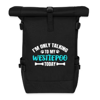 Je ne parle qu’à mon Westiepoo aujourd’hui - Sac à dos roll top - noir - Devant