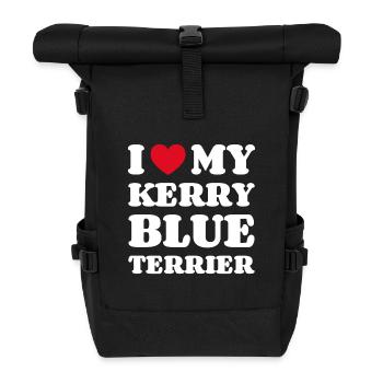 I Love My Kerry Blue Terrier Hundebesitzer - Rolltop Rucksack - Schwarz - Vorne