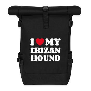J’aime mon chien d’Ibiza Podenco Ibicenco - Sac à dos roll top - noir - Devant