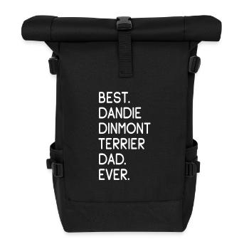 Dandie Dinmont Terrier - Roll Top Backpack - black - Front