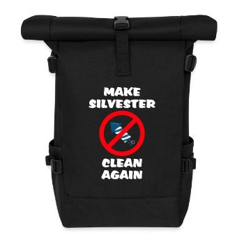 Make New Year's Eve Clean Again Fireworks Opponents - Roll Top Backpack - black - Front