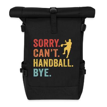 Sorry Can't handball Bye - Roll Top Backpack - black - Front