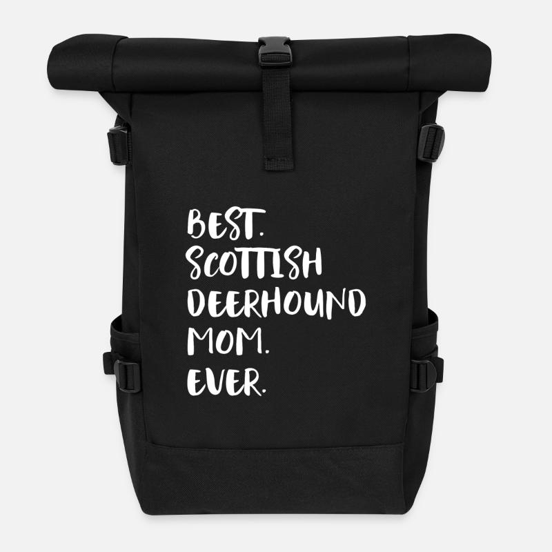 Scottish Deerhound Schottischer Hirschhund - Rolltop Rucksack - Schwarz