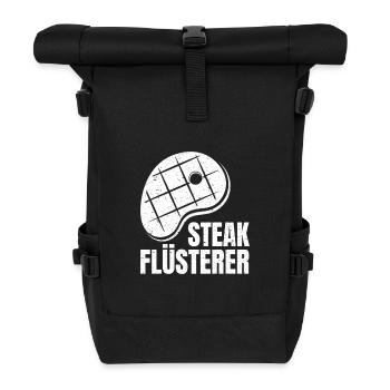 Steak Whisperer - Roll Top Backpack - black - Front