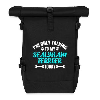 Sealyham Terrier - Sac à dos roll top - noir - Devant