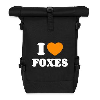 Dear foxes, - Roll Top Backpack - black - Front