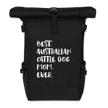 Bouvier australien chien - Sac à dos roll top - noir - Devant