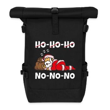 Père Noël paresseux - Sac à dos roll top - noir - Devant