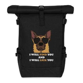 Cool German Shepherd - Roll Top Backpack - black - Front