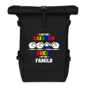 LGBTQ Arc-en-ciel Mouton Gay Lesbienne Arc-en-ciel - Sac à dos roll top - noir - Devant