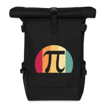 Pi Retro Vintage Math Teacher Mathematician - Roll Top Backpack - black - Front
