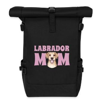 Labrador Mama - Rolltop Rucksack - Schwarz - Vorne
