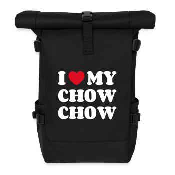 I Love My Chow Chow - Rolltop Rucksack - Schwarz - Vorne