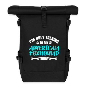 American Foxhound Besitzer Besitzerin - Rolltop Rucksack - Schwarz - Vorne
