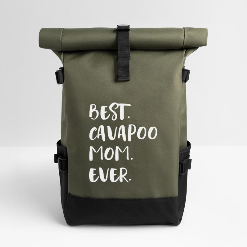 Cavapoo Cavoodle Roll Top Backpack