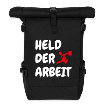 Hero of Work Working Workhorse Colleague - Roll Top Backpack - black - Front