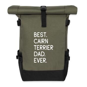 Cairn Terrier - Roll Top Backpack - olive/black - Front