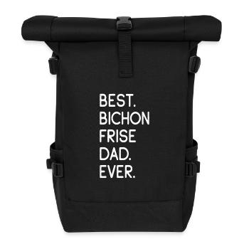 Bichon Frisé - Sac à dos roll top - noir - Devant