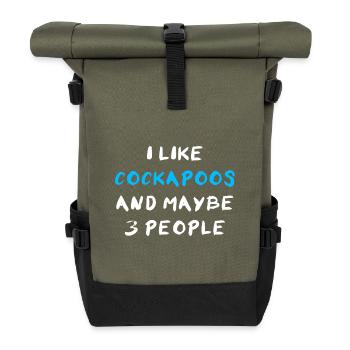 Cockapoo - Roll Top Backpack - olive/black - Front