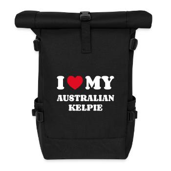 J’adore mon kelpie australien - Sac à dos roll top - noir - Devant