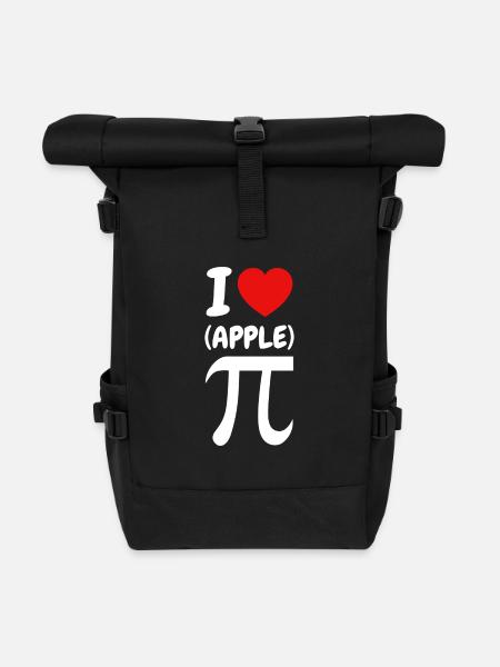 Ich Liebe Pi Mathe Mathelehrer Apfelkuchen - Rolltop Rucksack - Schwarz