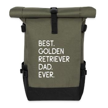 Golden Retriever - Rolltop Rucksack - Olive/Schwarz - Vorne