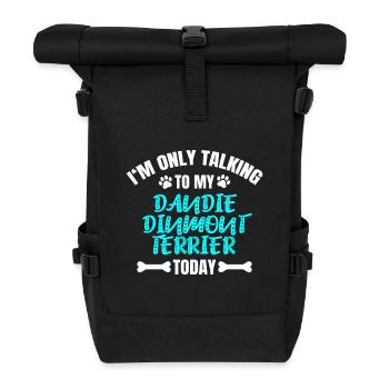 Dandie Dinmont Terrier - Sac à dos roll top - noir - Devant