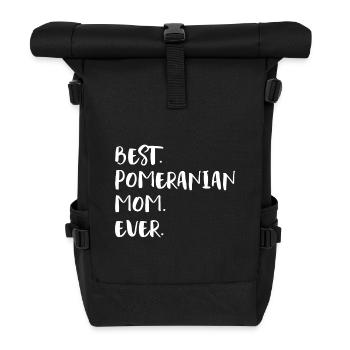 Zwergspitz Pommersche Pomeranian - Rolltop Rucksack - Schwarz - Vorne
